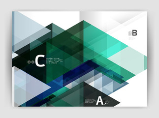 Vector modern geometric annual report cover