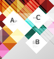 Minimalistic square shapes abstract background