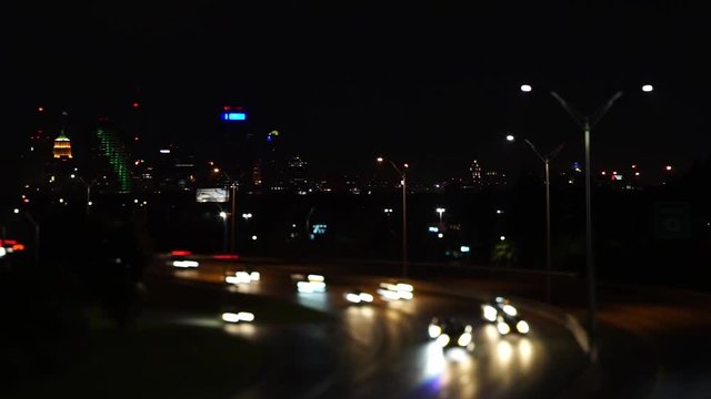 san antonia city skyline at night