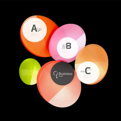 Glass circle abstract background