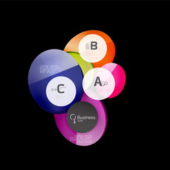 Glass circle abstract background