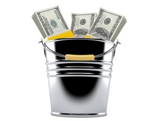 Money inside metal bucket © Talaj