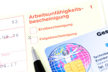 Krankmeldung mit Gesundheitskarte