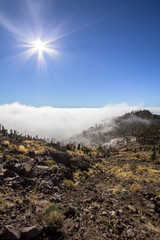 Clouds in the mountains