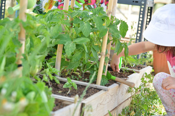 Gardening planting watering for kids 