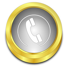 Phone call Button - 3D illustration
