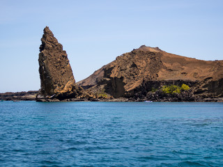 Fototapeta na wymiar Pinnacle Rock, Bartolome Island, Galapagos Archipelago