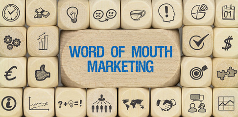 Word of Mouth Marketing / Würfel mit Symbole