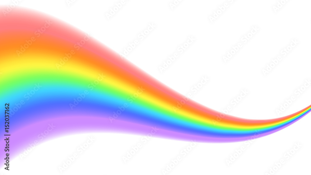 Wall mural rainbow icon. shape wave isolated on white background. colorful light and bright design element. sym