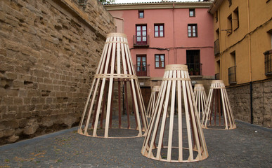 Esculturas Madera Camino de Santiago en Logroño (España)