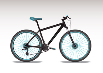 Fototapeta premium Vector illustration of realistic bike