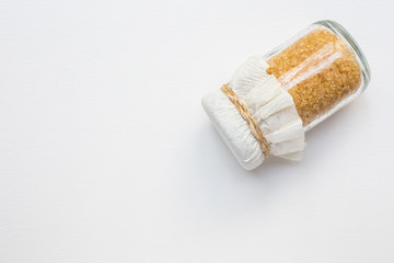 Sugar in glass jar