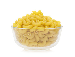 macaroni pasta isolated on white background