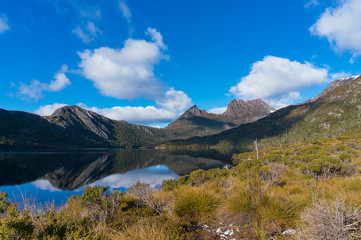 Fototapeta na wymiar Picturesque Mountain landscape with lake