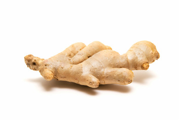 Ginger root isolated on white background