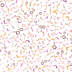 Dirrerent Colorful Arrows Seamless Pattern on White Background