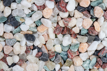 Decorative colored pebbles