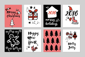 Fototapeta premium Merry Christmas and Happy New Year