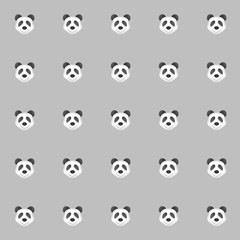 cutie panda with gray background. tile background. vector. illustration. basic Red Green Blue. graphic design.