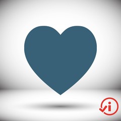heart icon stock vector illustration flat design