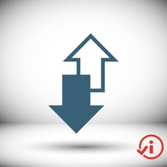 arrow icon stock vector illustration flat design