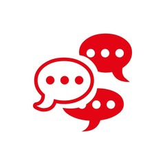 chat icon vector illustration. Flat design style