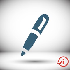 pen icon stock vector illustration flat design