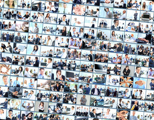 collage made of business pictures