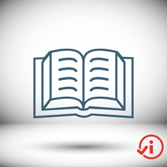 book icon stock vector illustration flat design