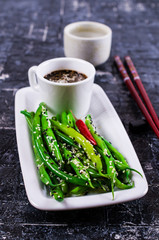 Green asparagus beans