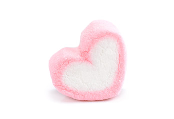 Heart shape marshmallow with on background
