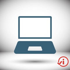 laptop icon stock vector illustration flat design