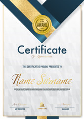 Certificate template luxury and diploma style,vector illustration.