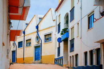 Fototapeta premium old colorful european city street