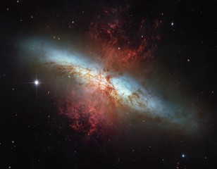 The M82 galaxy is a majestic view (some elements courtesy of nasa) © mgs