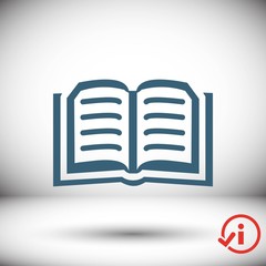 book icon stock vector illustration flat design