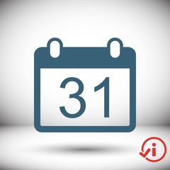 calendar icon stock vector illustration flat design