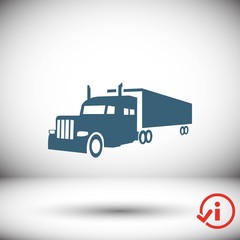 truck icon stock vector illustration flat design