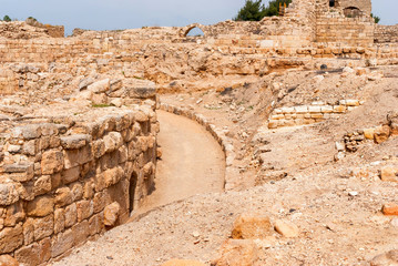 View of the ruins of the ancient castle