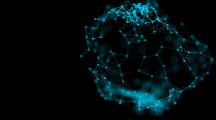 Abstract geometry surfaces, lines and points background, Used as digital wallpaper and technology background.