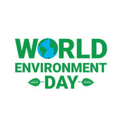 world environment day vector label