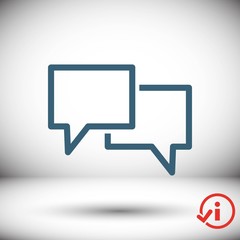 Fototapeta premium Speech Bubbles Icon. Chat pictogram icon stock vector illustration