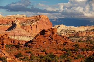 Spectacular landscapes of Capitol reef National park in Utah, USA