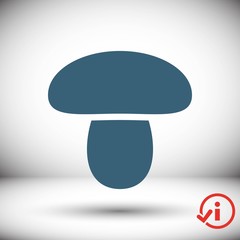 mushroom icon stock vector illustration flat design