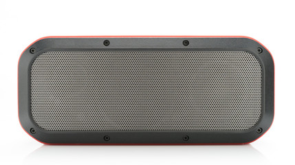 Red Bluetooth Speaker on white background