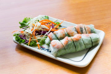 Fresh Spring Roll, Vietnamese Food.