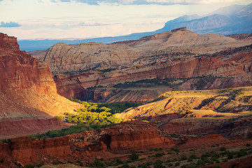 Spectacular landscapes of Capitol reef National park in Utah, USA