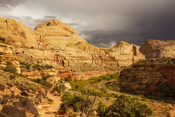 Spectacular landscapes of Capitol reef National park in Utah, USA