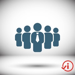people with the leader icon stock vector illustration flat design