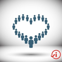 heart icon stock vector illustration flat design